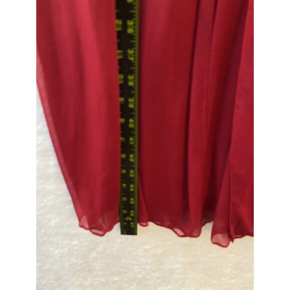 Davids Bridal Formal Pleated Glam Chiffon Maxi Dress Women 2 Prom Wedding Hoco - Picture 5 of 8